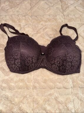 Secret Possessions Lace Underwire Bra in Dark Brown